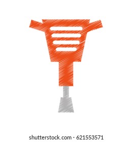 hydraulic hammer isolated icon