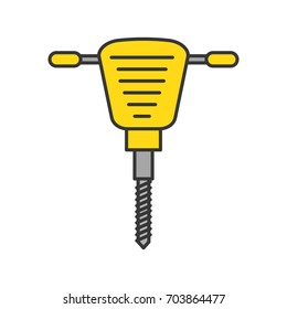 hydraulic hammer isolated icon