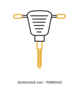 hydraulic hammer isolated icon