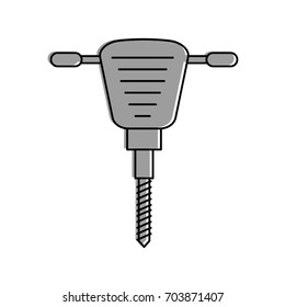 hydraulic hammer isolated icon