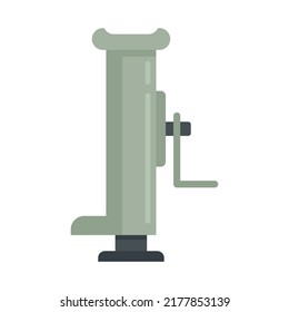 Icono de tornillo de rosca de mango hidráulico. Ilustración plana del icono vectorial de tornillo de goma hidráulica aislado en fondo blanco