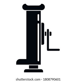 Hydraulic handle jack-screw icon. Simple illustration of hydraulic handle jack-screw vector icon for web design isolated on white background