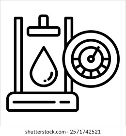 Hydraulic Icon Element For Design