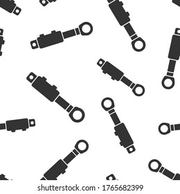 Hydraulic icon in flat style. Cylinder vector illustration on white isolated background. Equipment seamless pattern business concept.