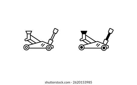 Hydraulic Jack icon design with white background stock illustration