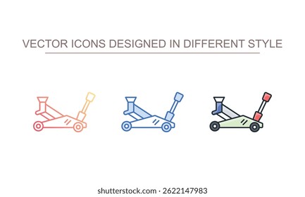 Hydraulic Jack icon design with white background stock illustration