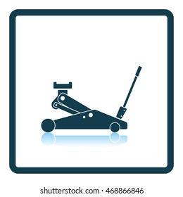 Hydraulic jack icon. Shadow reflection design. Vector illustration.