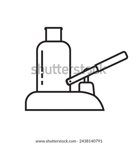 Hydraulic jack icon symbol design
