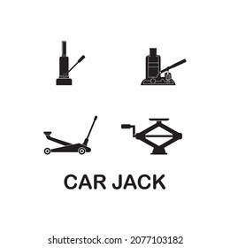 Plantilla de diseño de ilustraciones vectoriales de iconos de jack hidráulico.