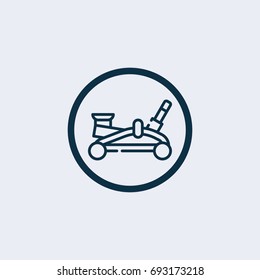 Hydraulic jack icon - Vector illustration
