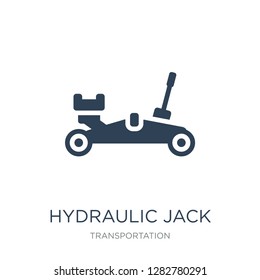 hydraulic jack icon vector on white background, hydraulic jack trendy filled icons from Transportation collection, hydraulic jack vector illustration