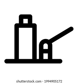 Icono de Jack hidráulico en contorno