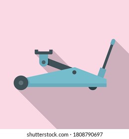 Hydraulic jack-screw icon. Flat illustration of hydraulic jack-screw vector icon for web design