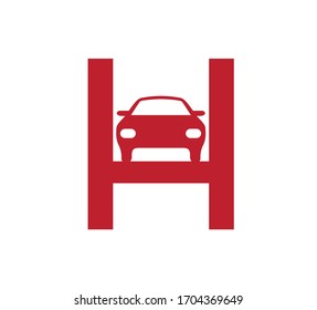 Ilustración vectorial del camión de elevación hidráulica