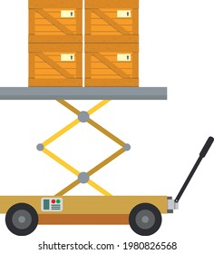 Hydraulic lifts. Means of transportation and lifting of goods to a height.