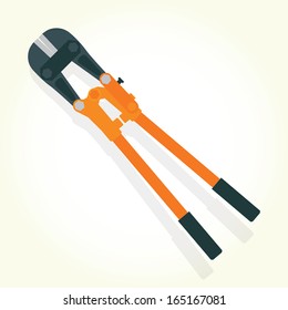 Hydraulic shears isolated vector