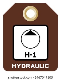 Hydraulic Tag Label Symbol Sign, Vector Illustration, Isolate On White Background. EPS10