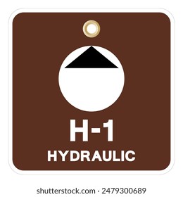 Hydraulic Tag Label Symbol Sign, Vector Illustration, Isolate On White Background. EPS10