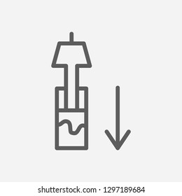 Hydraulics Icon Line Symbol. Isolated Vector Illustration Of  Icon Sign Concept For Your Web Site Mobile App Logo UI Design.