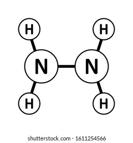 Hydrazine molecule icon on white background. Vector illustration.