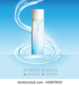 Hydro Booster Serum and Collagen Vitamin Background Skin Care.