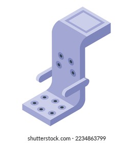 Icono de silla hidráulica vector isométrico. La belleza médica. Terapia foliar