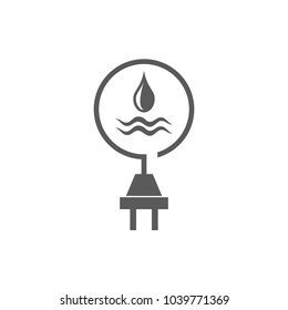 hydro electric energy power vector icon