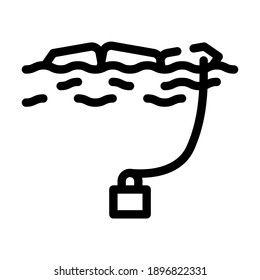 vector de icono de línea de generador hidroeléctrico. señal de generador hidroeléctrico. símbolo de contorno aislado ilustración negra