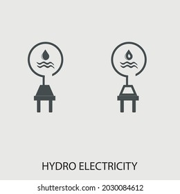 Hydro-Strom-Vektorsymbol-Symbol für Web und Design
