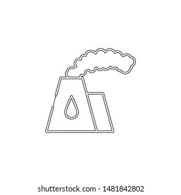 Hydro energy icon. Element of sustainable energy for mobile concept and web apps icon. Outline, thin line icon for website design and development, app development