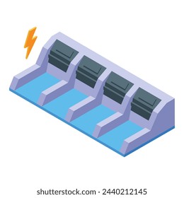 Hydro energy icon isometric vector. Business corporate. Ecology nature