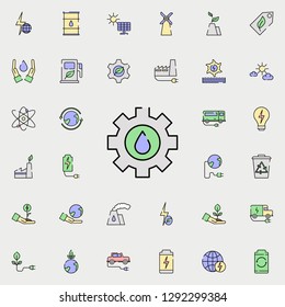 Hydro energy icon. sustainable energy icons universal set for web and mobile