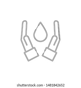 Hydro energy sustenance icon. Element of sustainable energy for mobile concept and web apps icon. Outline, thin line icon for website design and development, app development