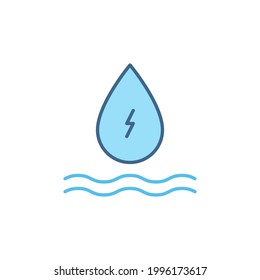 Hydro Energy Water Drop vector concept colored icon or symbol