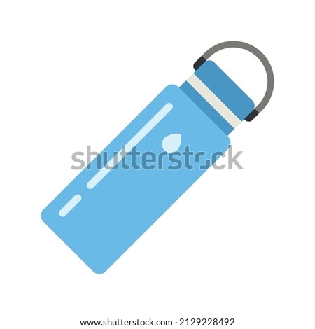 Hydro flask flat icon. Clipart cartoon illustration. Vector sign for mobile app and web sites. 