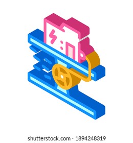hydro generator isometric icon vector. hydro generator sign. isolated symbol illustration