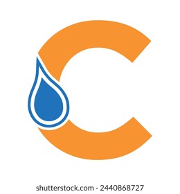 Hydro Logo combine with letter C vector template