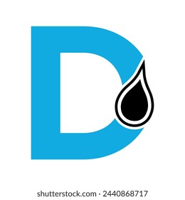 Hydro Logo combine with letter D vector template