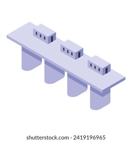 Hydro plant icon isometric vector. Eco water energy. Generator power