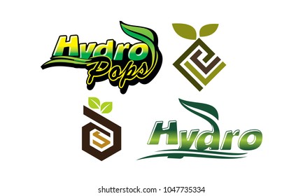 Hydro Pops Letter Emblem Logo