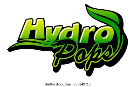 Hydro Pops Letter Emblem Logo 