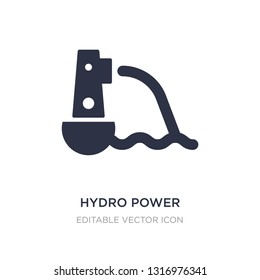 hydro power generation icon on white background. Simple element illustration from Industry concept. hydro power generation icon symbol design.