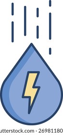 Wasserkraft Gruppe lineare Farbe Symbol Design lineare Farbe Symbol
