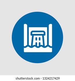  Hydro power icon. Editable  Hydro power icon for web or mobile.