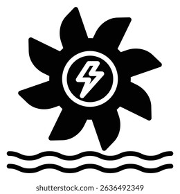 Hydro power icon Flat