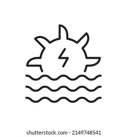 Hydro Power Icon. High Quality Black Vector Illustration.