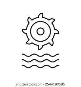 Hydro power icon. isolated vector icon.