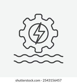 Hydro power icon set. vector illustration.