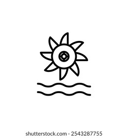 Hydro power icon symbol collection on white background.