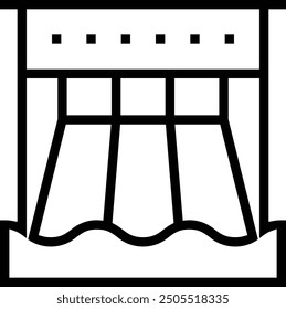 hydro power icon. Thin linear style design isolated on white background